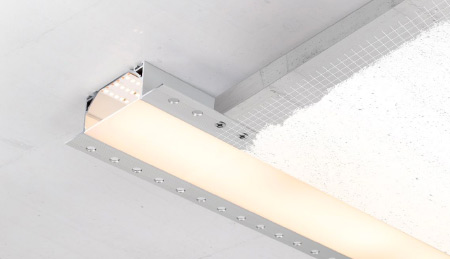 Гипсокартонный потолок со светодиодной подсветкой.