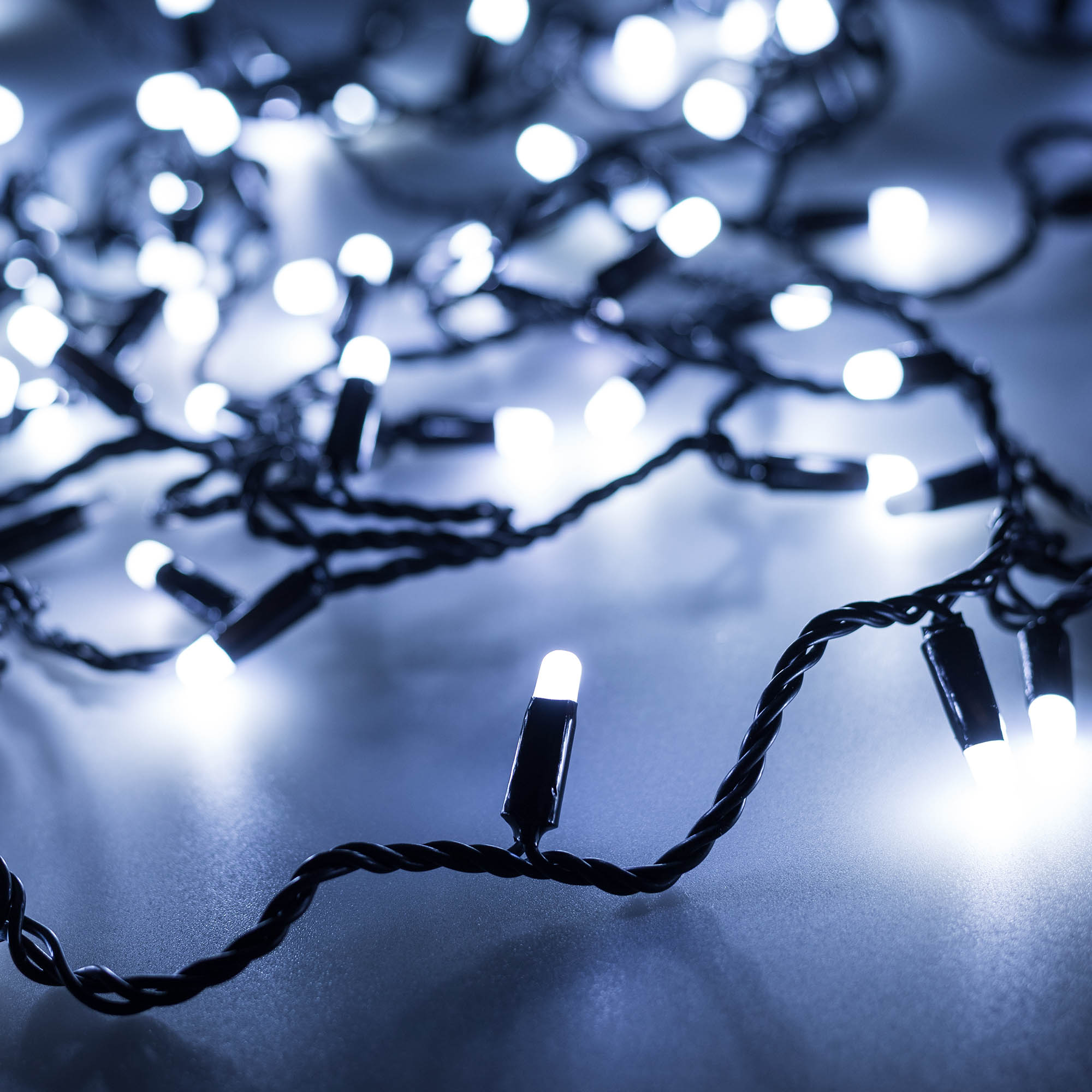 Светодиодная гирлянда ARD-STRING-CLASSIC-10000-BLACK-100LED-MILK-FLASH White (230V, 7W) (Ardecoled, IP65, 1 год)