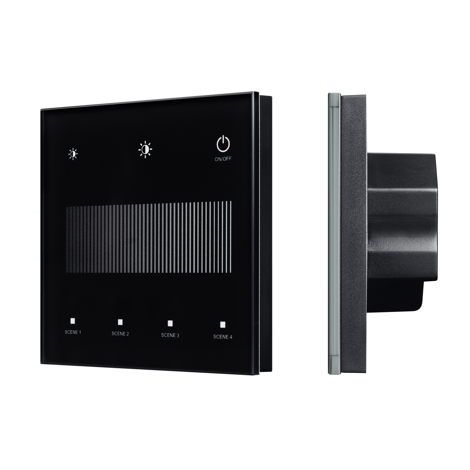 INTELLIGENT ARLIGHT Сенсорная панель SMART-DALI-301-11-1G-4SC-DIM-IN Black (BUS/24V, Touch, 2.4G) (IARL, IP20 Пластик, 5 лет)