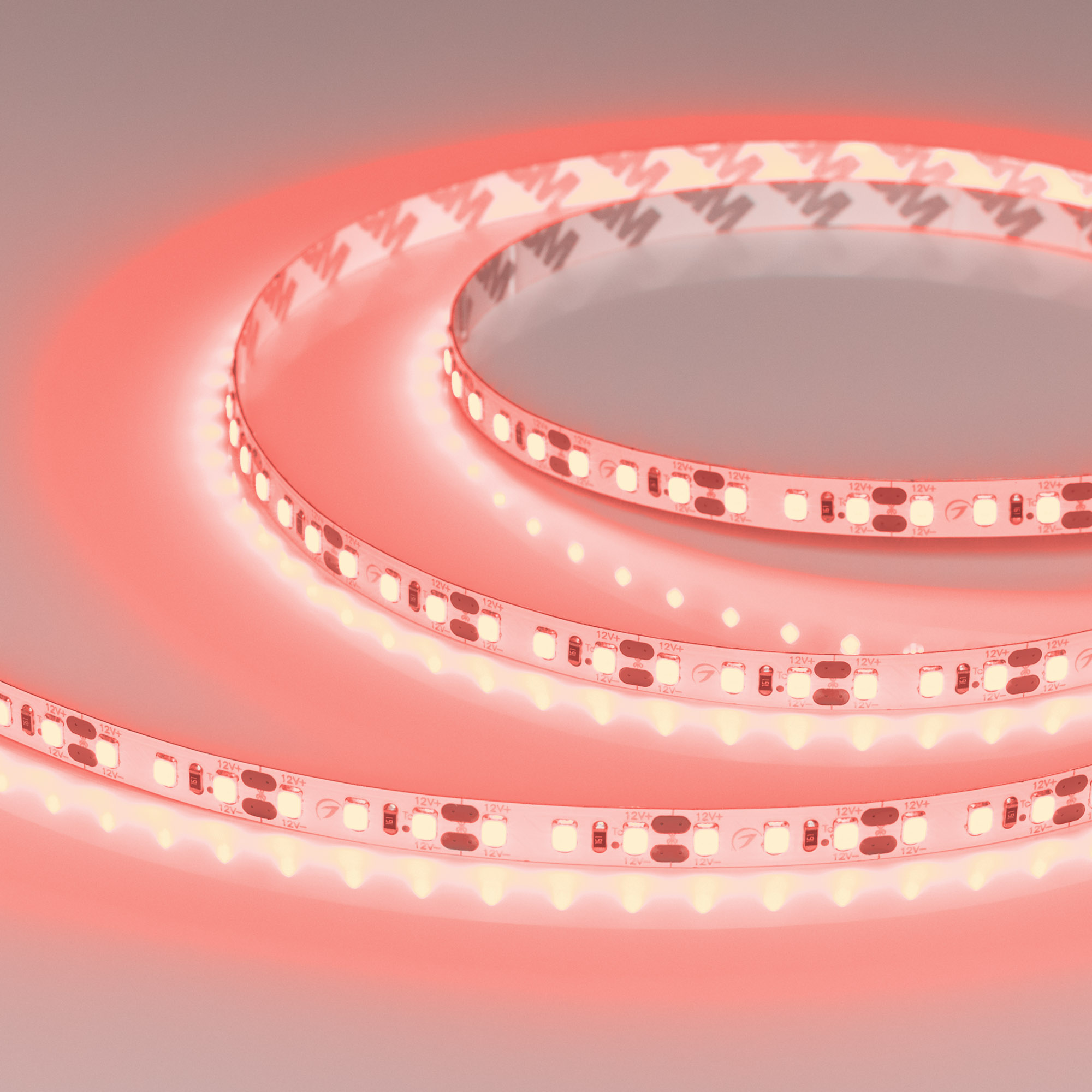 Светодиодная лента RT-A120-8mm 12V Red (9.6 W/m, IP20, 2835, 5m) (Arlight, 9.6 Вт/м, IP20)