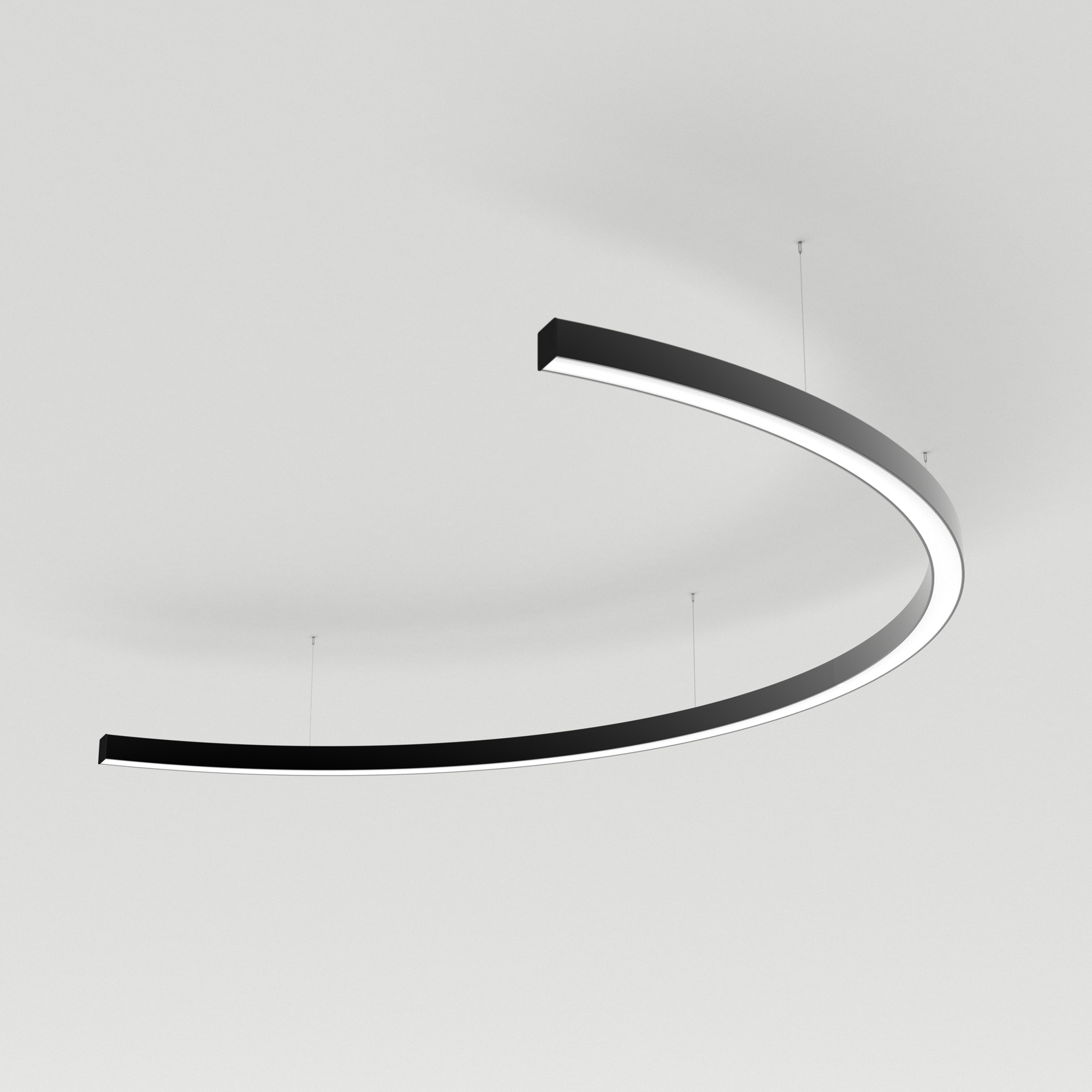 Светильник SP-LINE-HANG-ARC-C3535-D1500-53W Day4000 (BLACK, 230V) (Arlight, Металл)