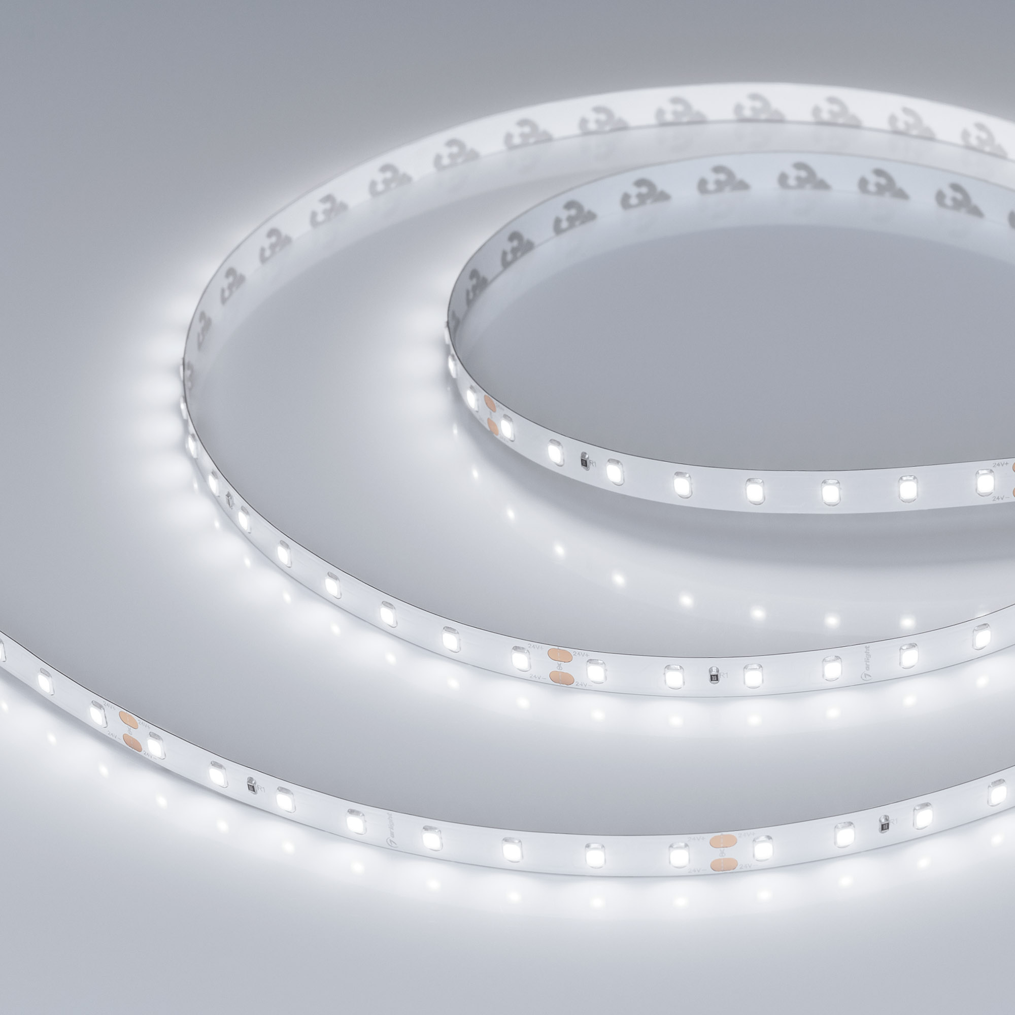 Светодиодная лента RT-A80-8mm 24V White6000 (6 W/m, IP20, 2835, 5m) (Arlight, высок.эфф.150 лм/Вт)