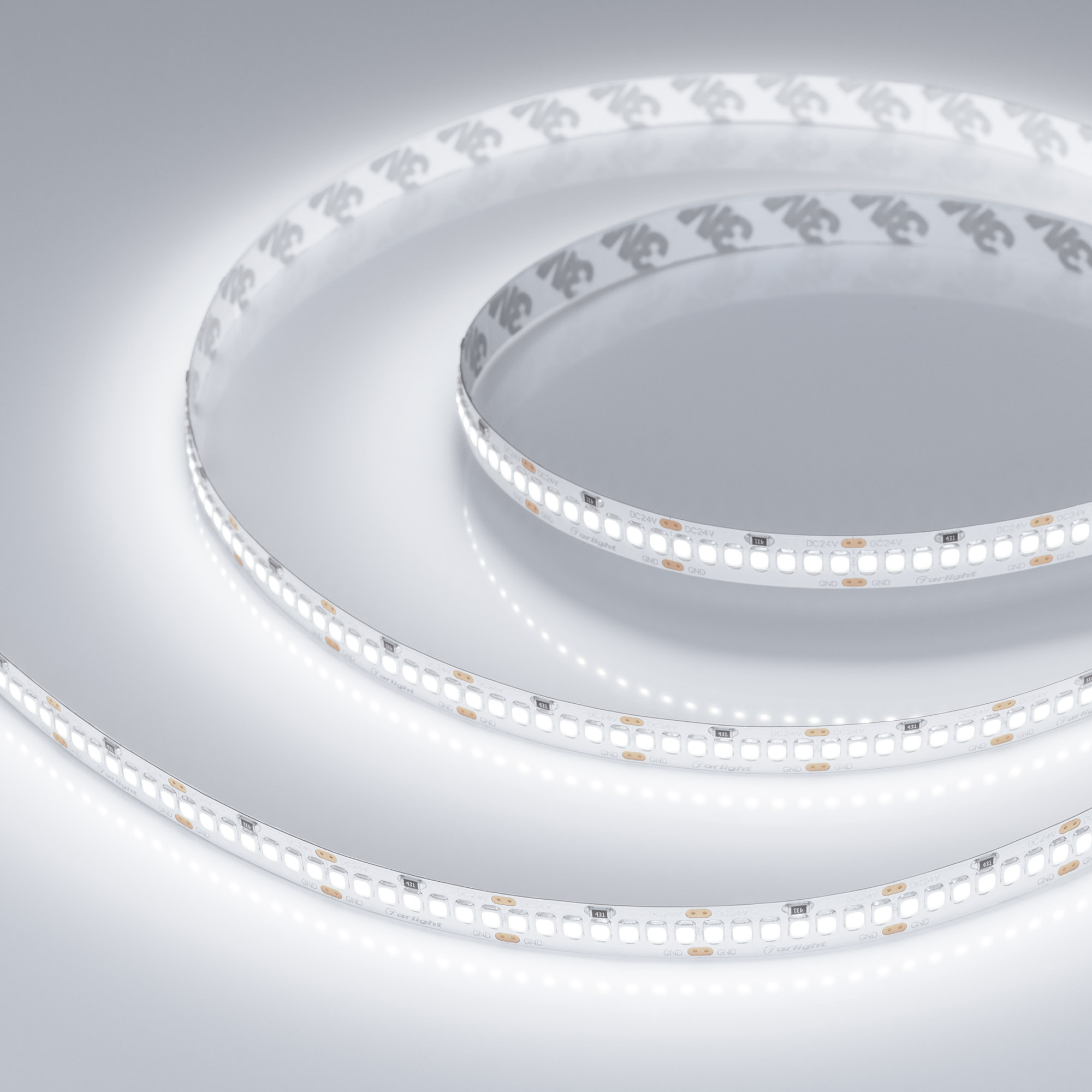 Светодиодная лента RT-A252-10mm 24V White6000 (11 W/m, IP20, 2835, 5m) (Arlight, 11 Вт/м, IP20)