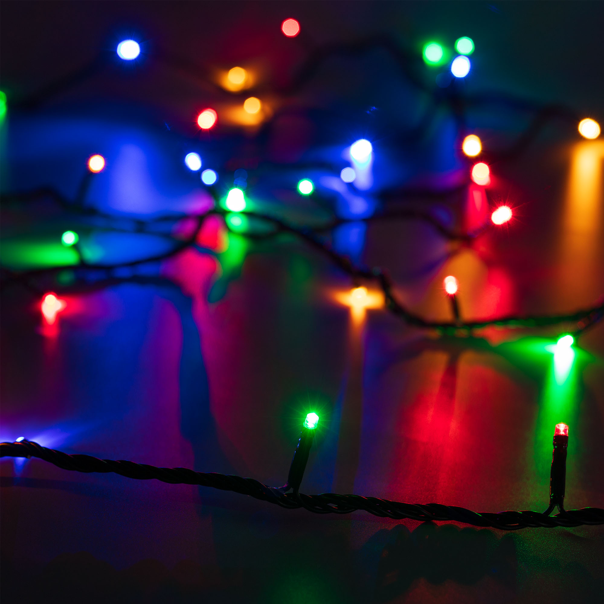 Светодиодная гирлянда ARD-STRING-HOME-5000-GREEN-50LED-LIVE RGB (230V, 3.5W) (Ardecoled, IP20, 1 год)