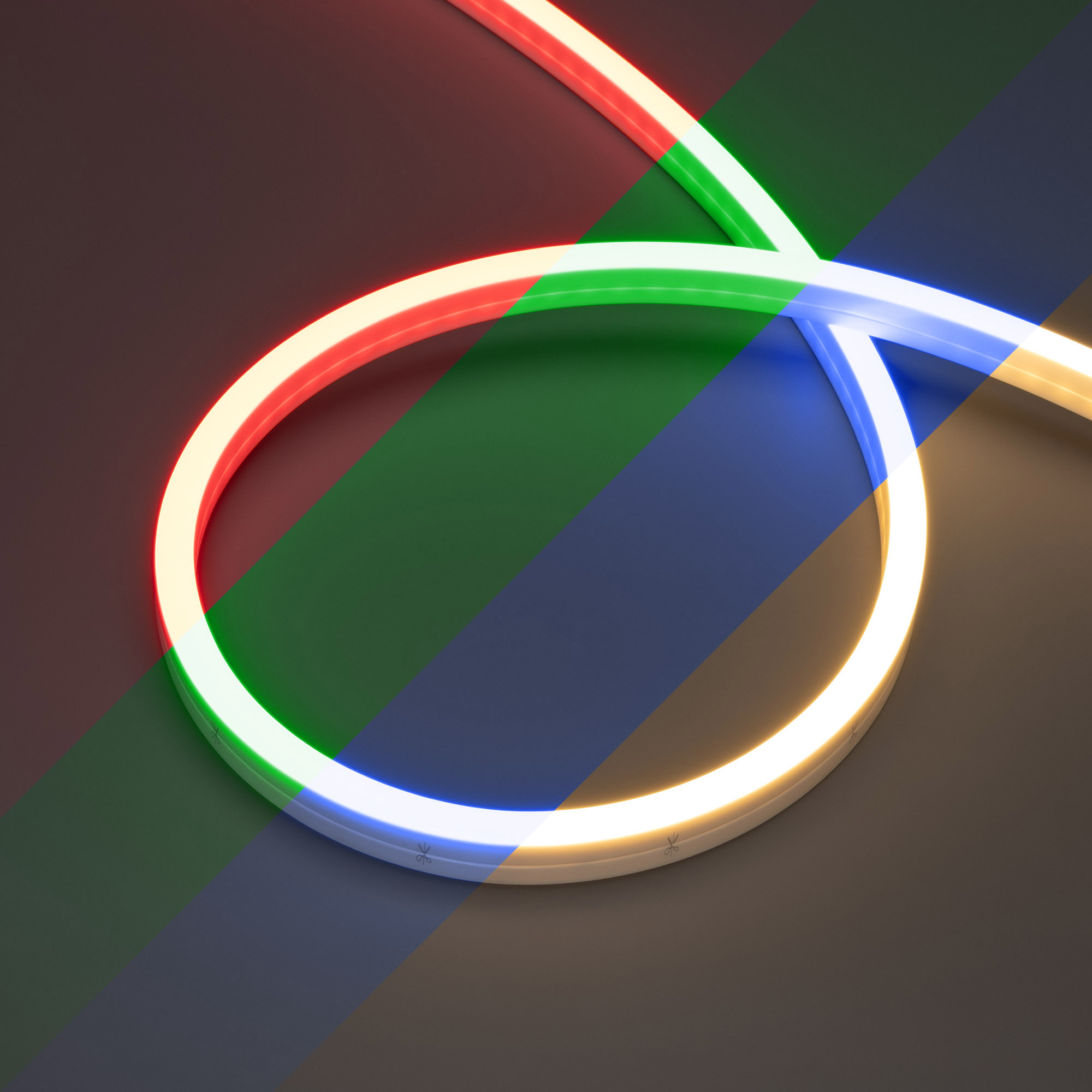 Лента герметичная NOVA-SIDE-PU-B84-12x20mm 24V RGB-Warm (15 W/m, IP68, 1m, wire x1) (Arlight, Полиуретан)