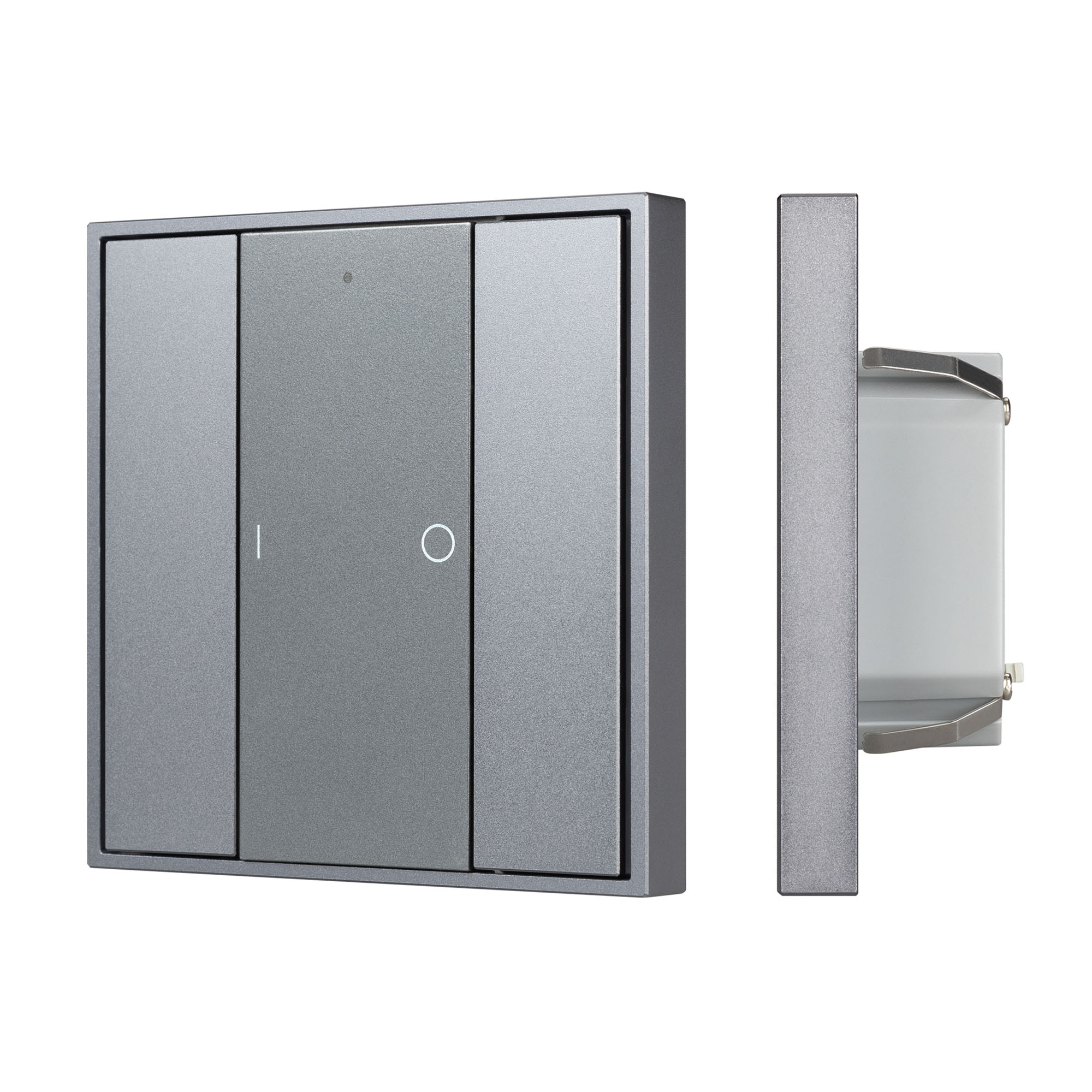 INTELLIGENT ARLIGHT Кнопочная панель DALI-201-23-1G-DIM-DT6-IN Silver (BUS, Frame) (IARL, IP20 Металл, 3 года)