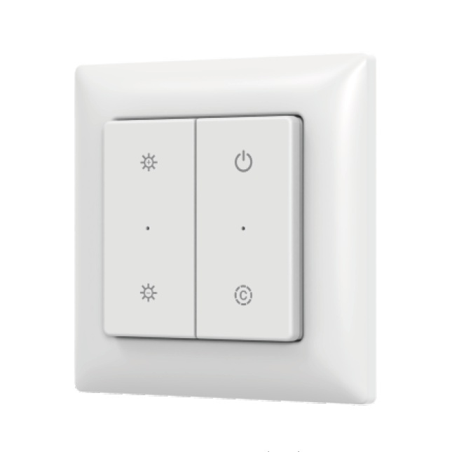 INTELLIGENT ARLIGHT Кнопочная панель SMART-RF-801-22-MULTI белая, закруг. (3V, пластик, 2.4G) (IARL, IP20 Пластик, 5 лет)