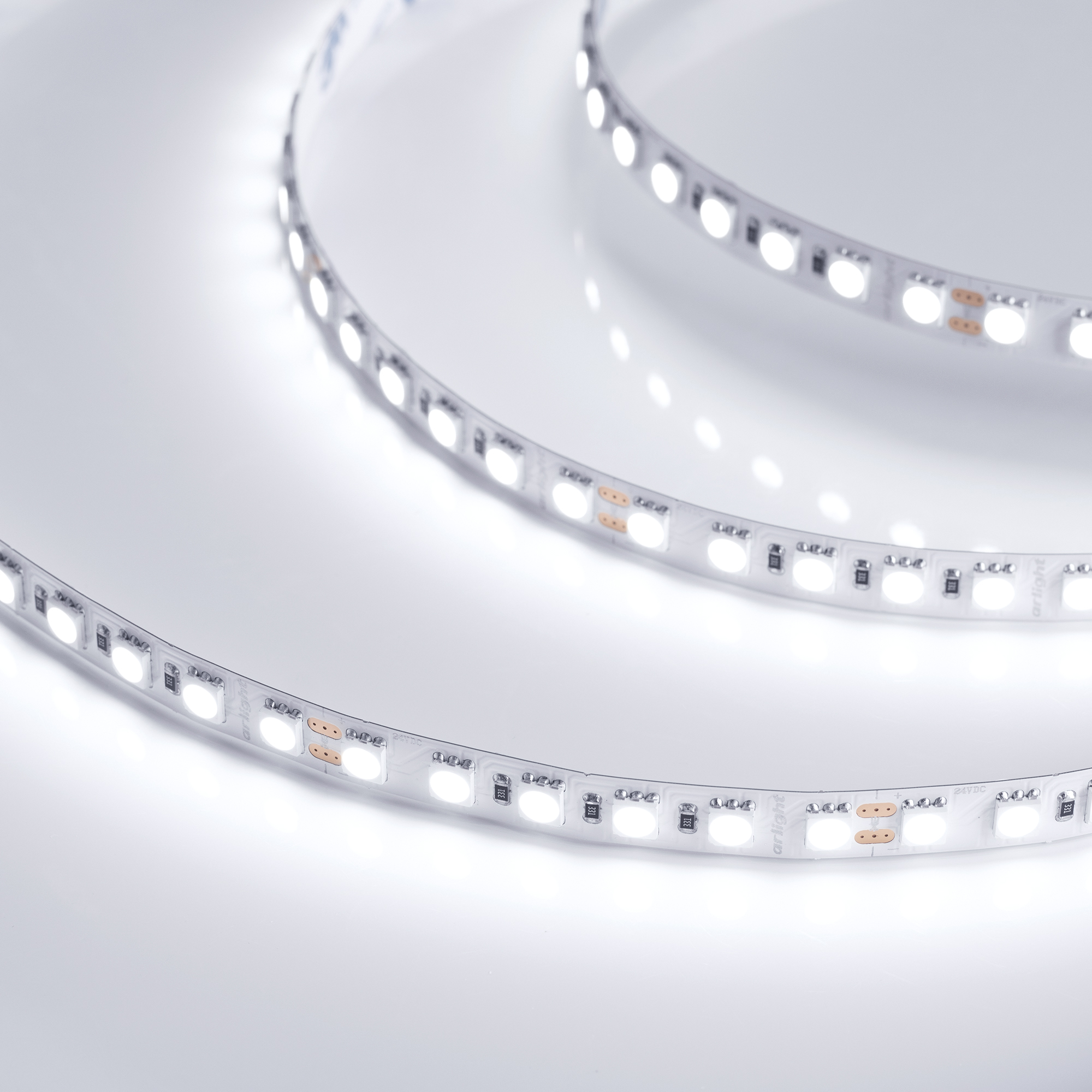 Светодиодная лента RT-B96-10mm 24V White6000 (23 W/m, IP20, 5060, 5m) (Arlight, Открытый)