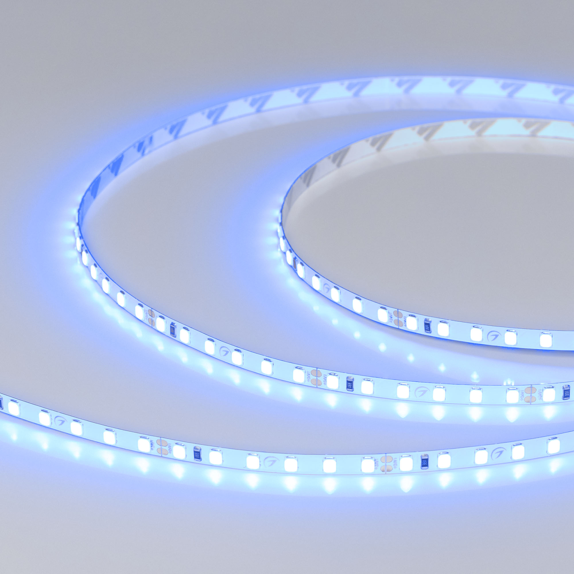 Светодиодная лента RT-A120-5mm 24V Blue (9.6 W/m, IP20, 2835, 5m) (Arlight, 9.6 Вт/м, IP20)