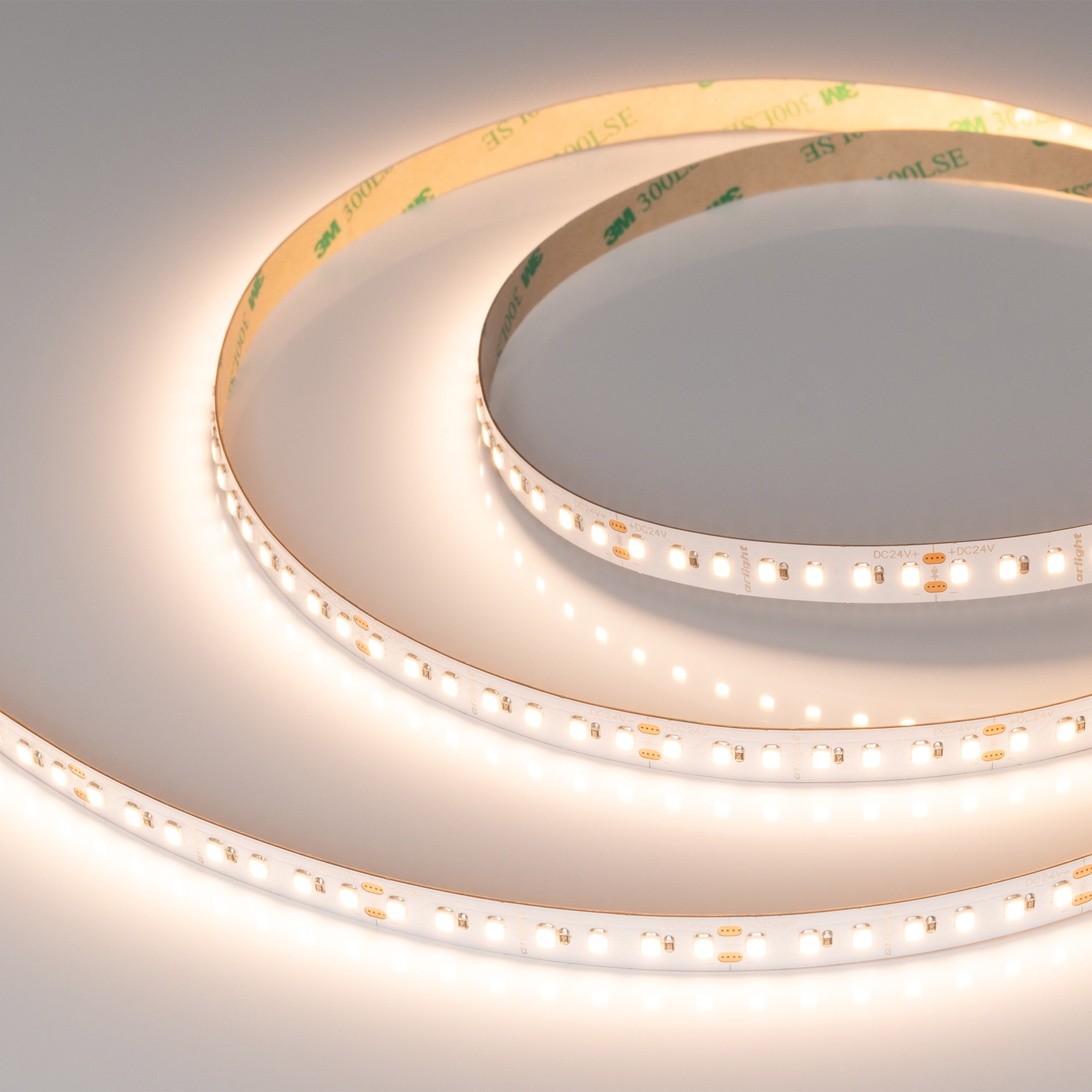 Светодиодная лента RT-A140-10mm 24V Warm3000 SUN (20 W/m, IP20, 2835, 5m) (Arlight, -)