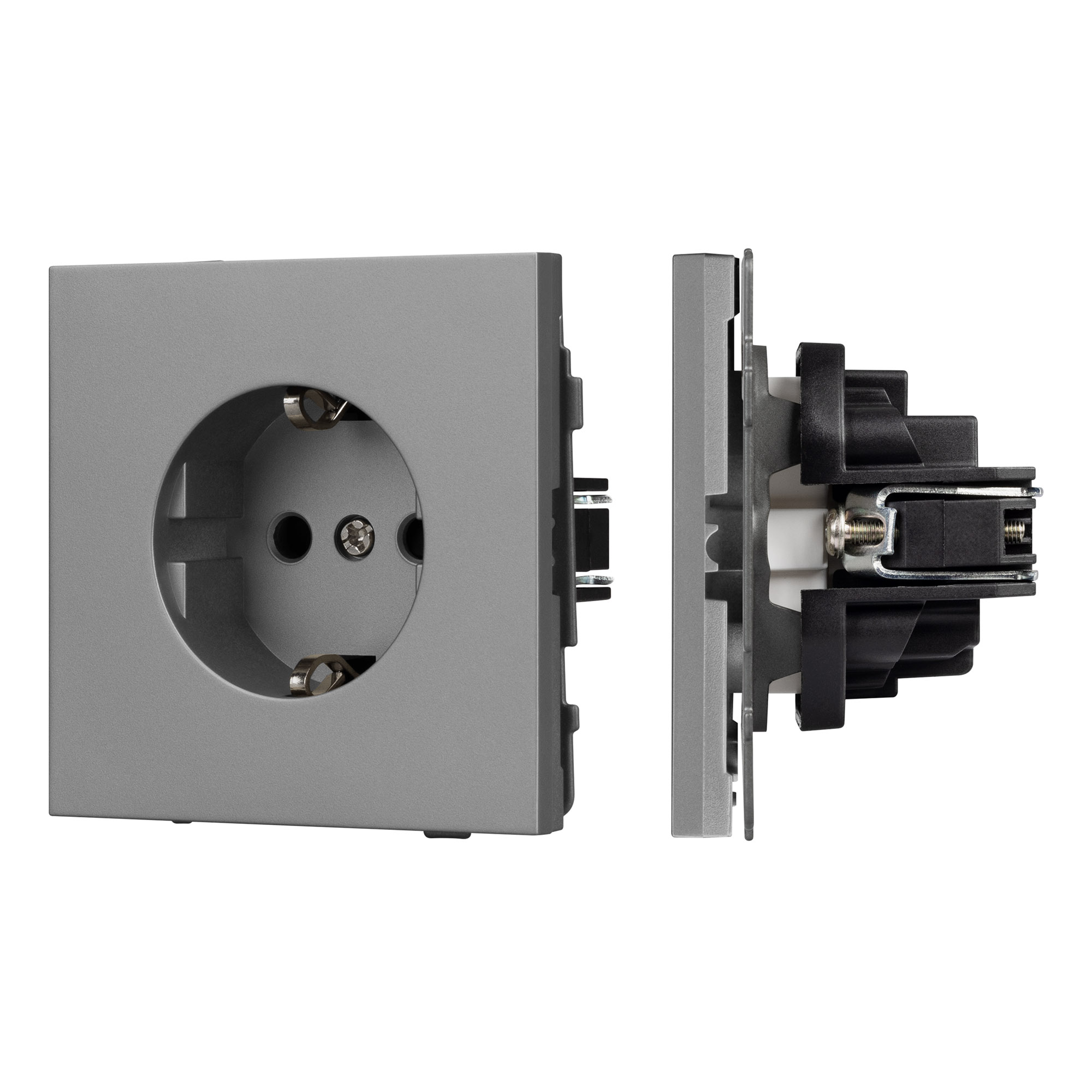 Механизм электрической розетки SCT-TENDO-MEU1-PL-GR (230V, 16A) (Arlight, Графитовый)