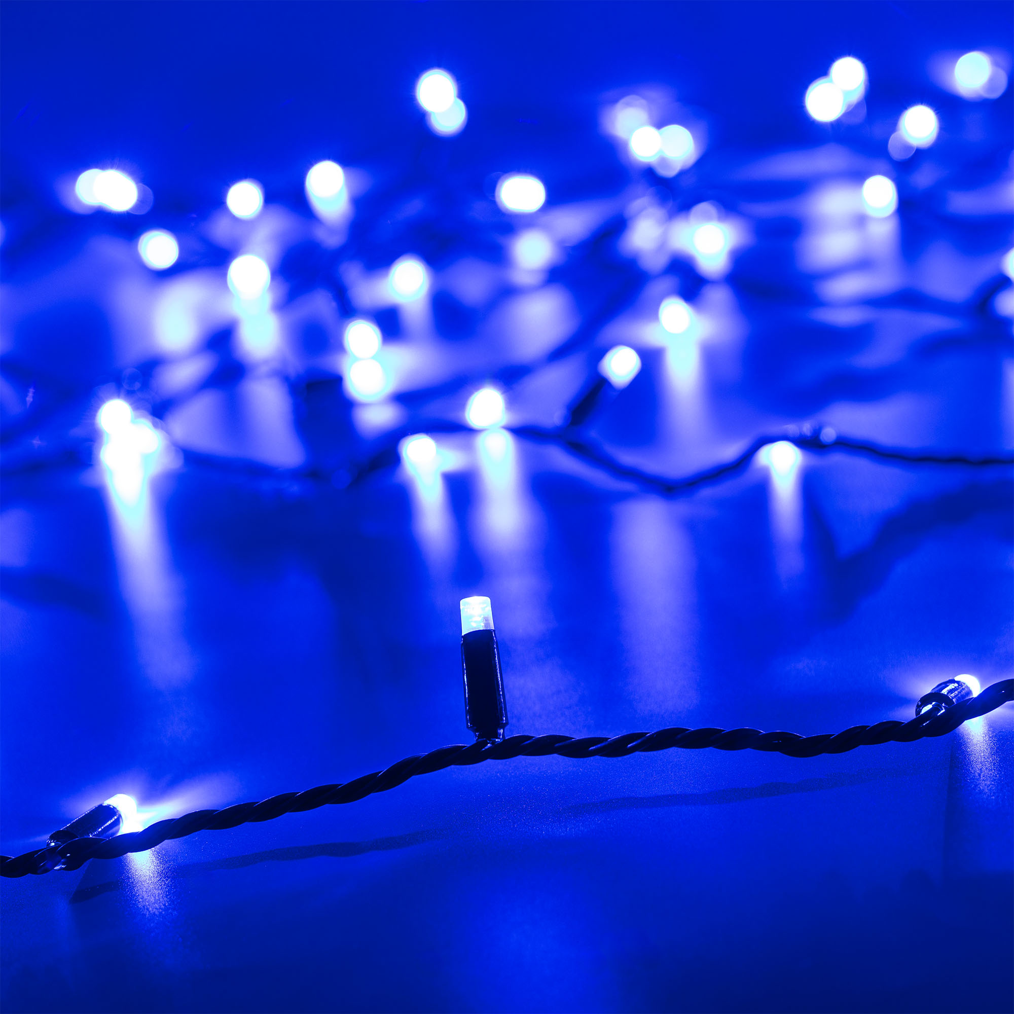 Светодиодная гирлянда ARD-STRING-CLASSIC-10000-BLACK-100LED-STD BLUE (230V, 7W) (Ardecoled, IP65, 1 год)