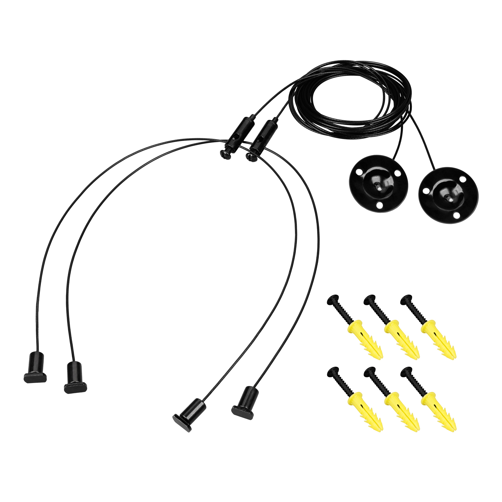 Подвес LINE-6070 2x2m Set BLACK (Pad 9x2mm) (Arlight, Металл)