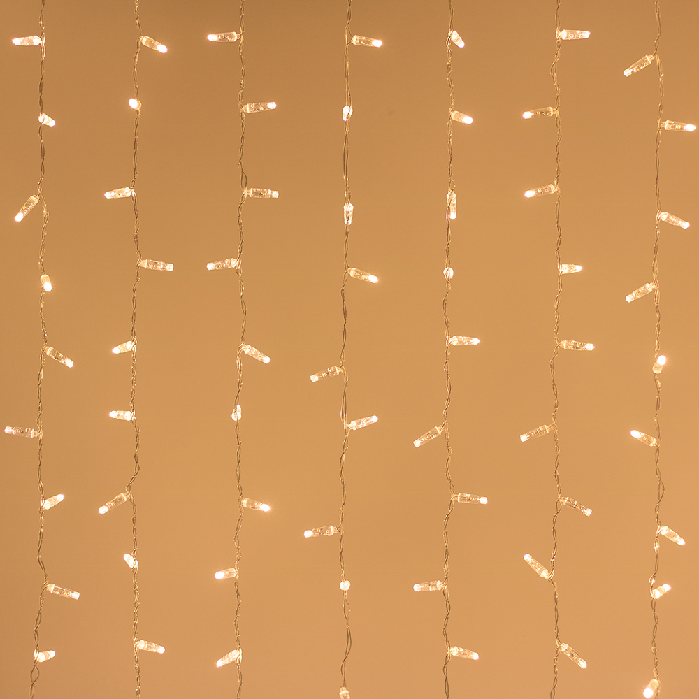 Светодиодная гирлянда Занавес ARD-CLASSIC-2000x3000-CLEAR-600LED-STD Warm (230V, 60W) (Ardecoled, IP65)