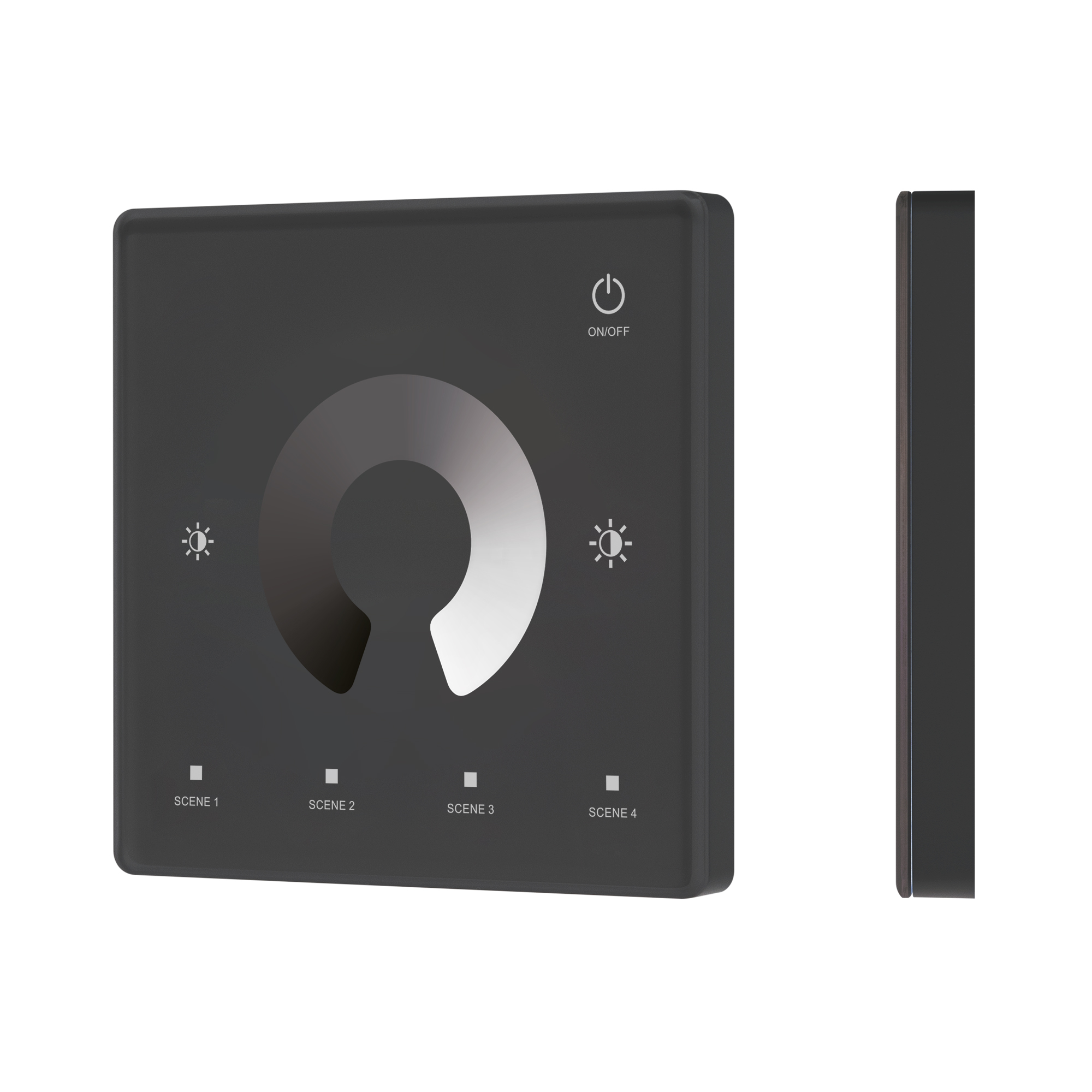 INTELLIGENT ARLIGHT Сенсорная панель SMART-RF-801-11-1G-4SC-DIM черный (3V, 2.4G) накладная (IARL, IP20 Пластик, 5 лет)