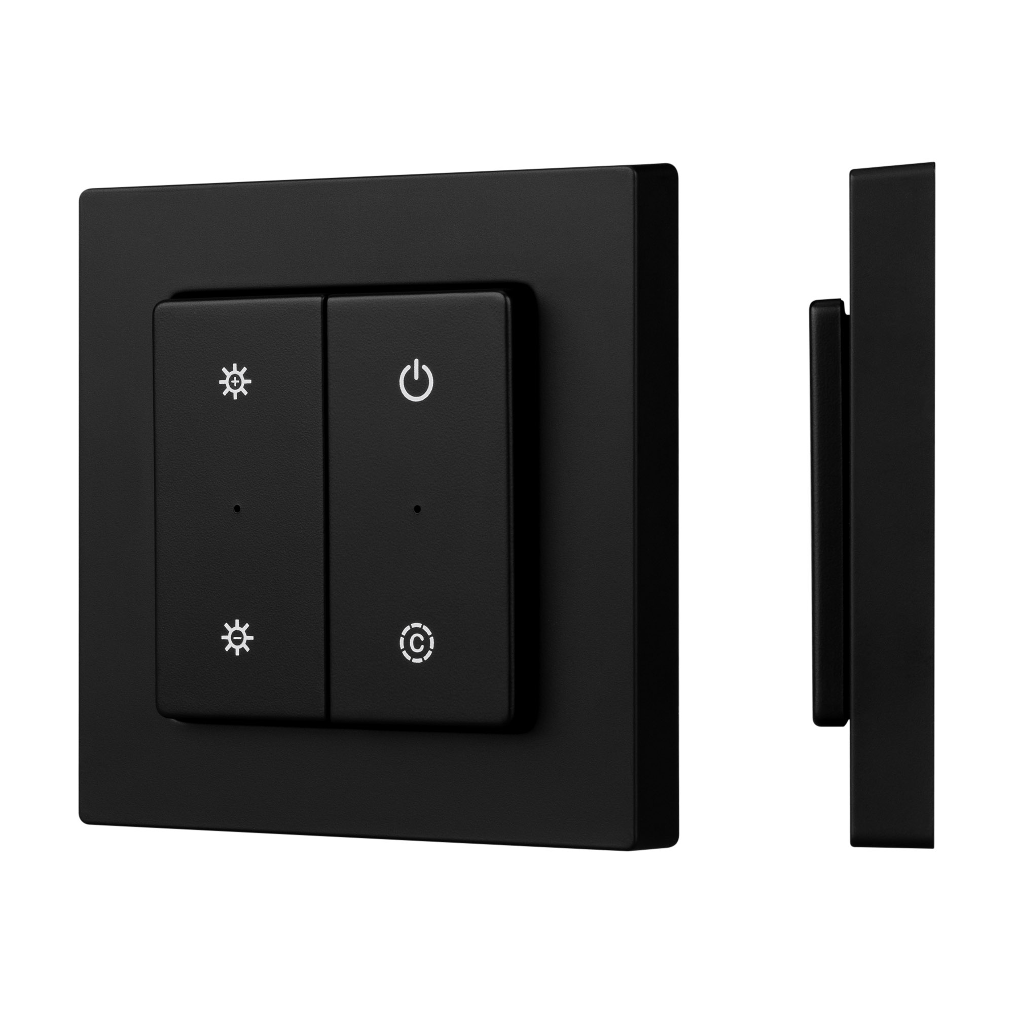 INTELLIGENT ARLIGHT Кнопочная панель SMART-RF-801-22-MULTI черная, квадрат. (3V, пластик, 2.4G) (IARL, IP20 Пластик, 5 лет)