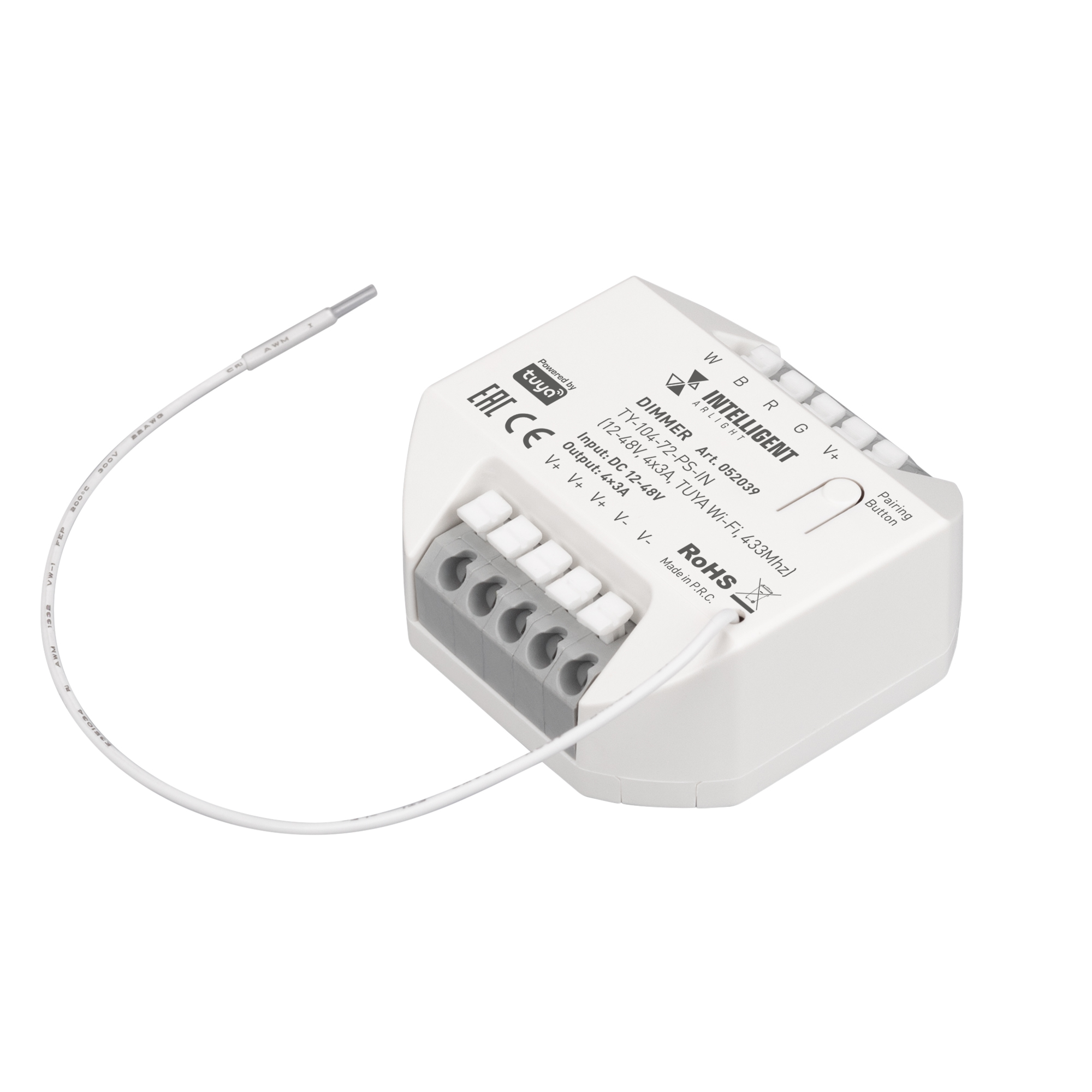 INTELLIGENT ARLIGHT Диммер TY-104-72-PS-IN (12-48V, 4x3A, TUYA Wi-Fi, 433Mhz) (IARL, Контроллер)