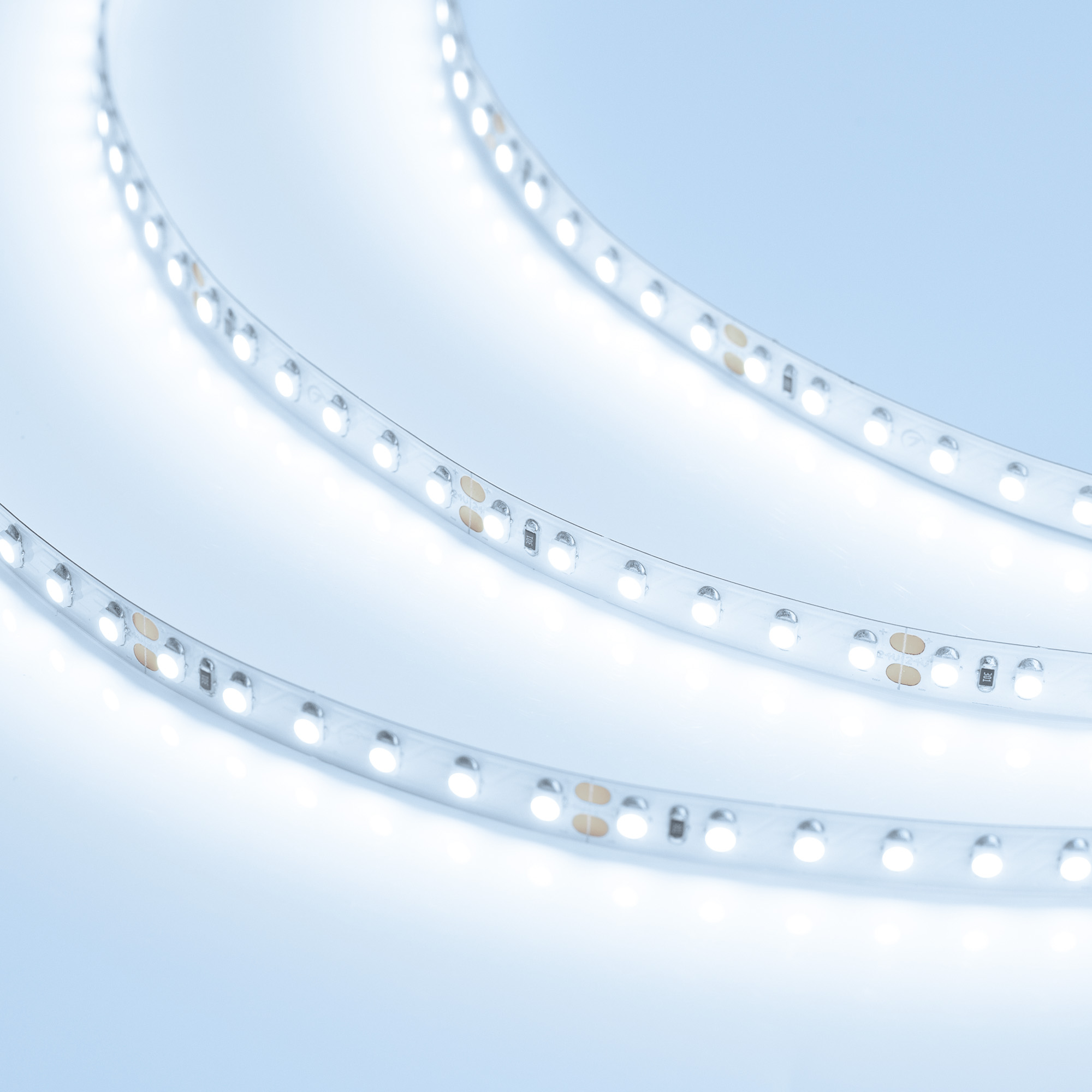 Светодиодная лента RT 2-5000 24V Cool 8K 2x (3528, 600 LED, LUX) (Arlight, 9.6 Вт/м, IP20)