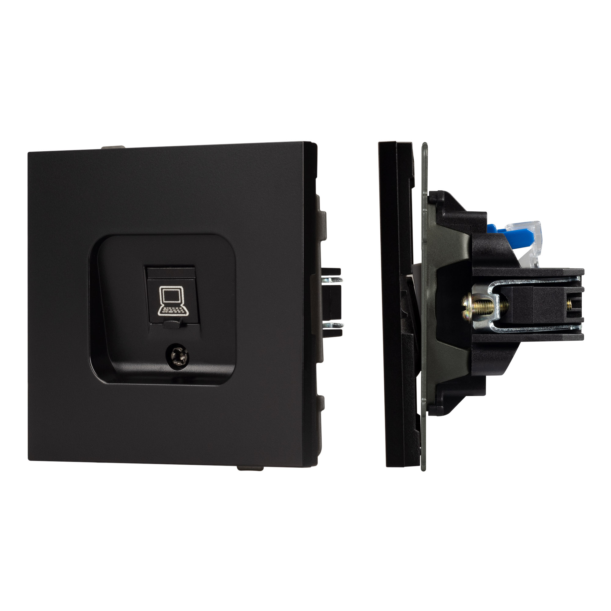 Механизм компьютерной розетки SCT-TENDO-MPC1-PL-BK (RJ-45, CAT6) (Arlight, Черный)