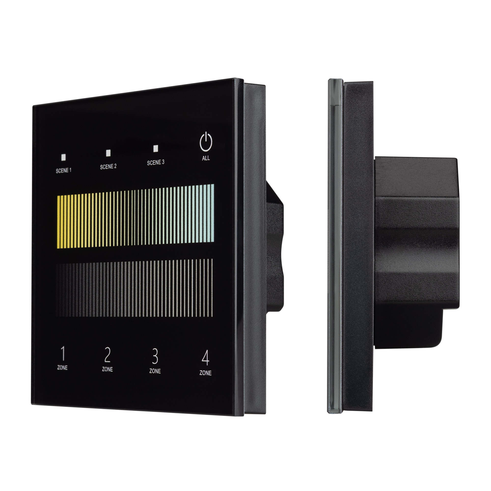INTELLIGENT ARLIGHT Сенсорная панель SMART-DALI-301-11-4G-3SC-DT8 Черная (230V, встраиваемая, 2.4G) (IARL, IP20 Пластик, 5 лет)