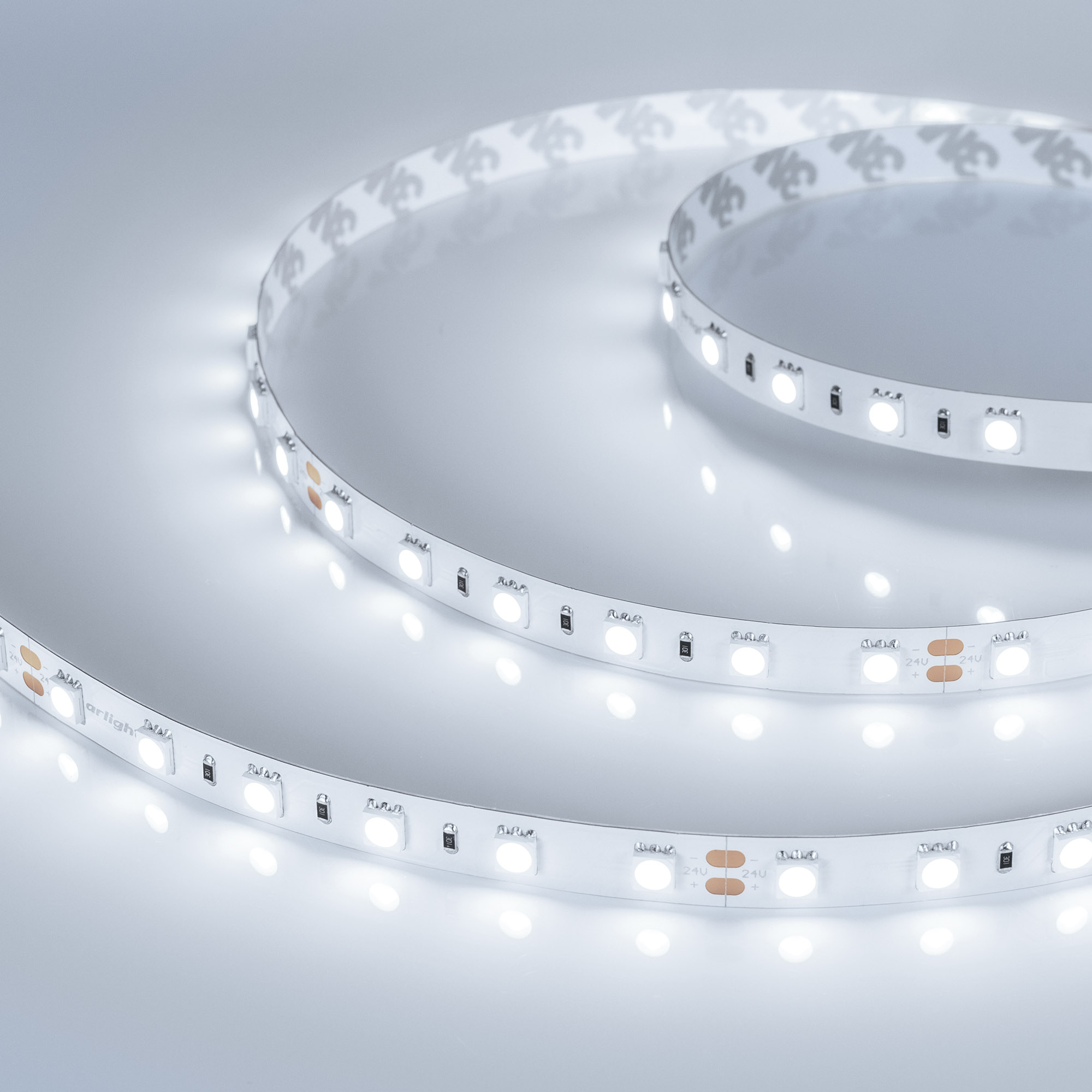 Светодиодная лента RT-B60-10mm 24V Cool 8K (14.4 W/m, IP20, 5060, 5m) (Arlight, 14.4 Вт/м, IP20)