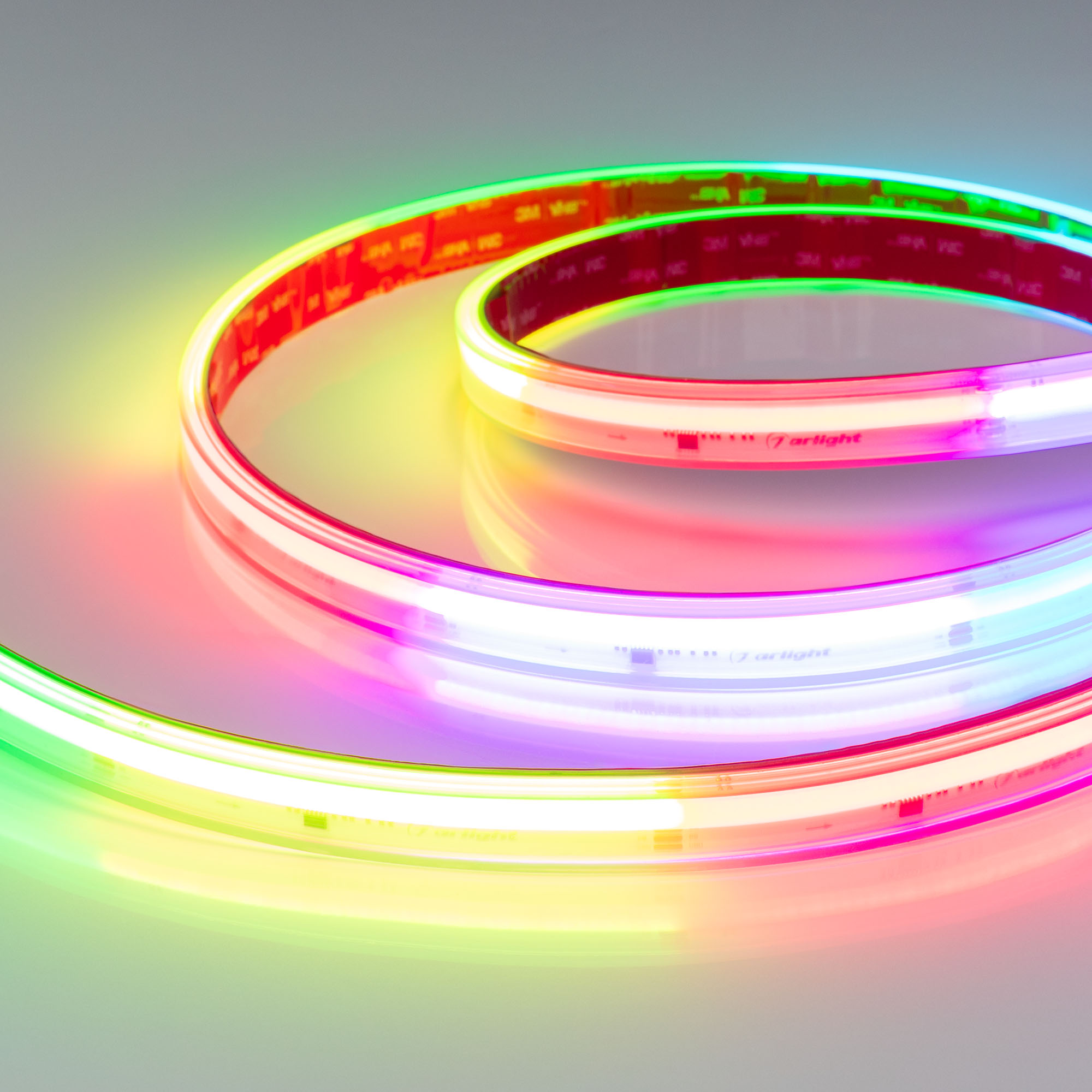 Светодиодная лента герметичная DMX-COB-PS-X1008-21mm 24V RGB-PX126 (11 W/m, IP67, CSP, 5m) (Arlight, -)