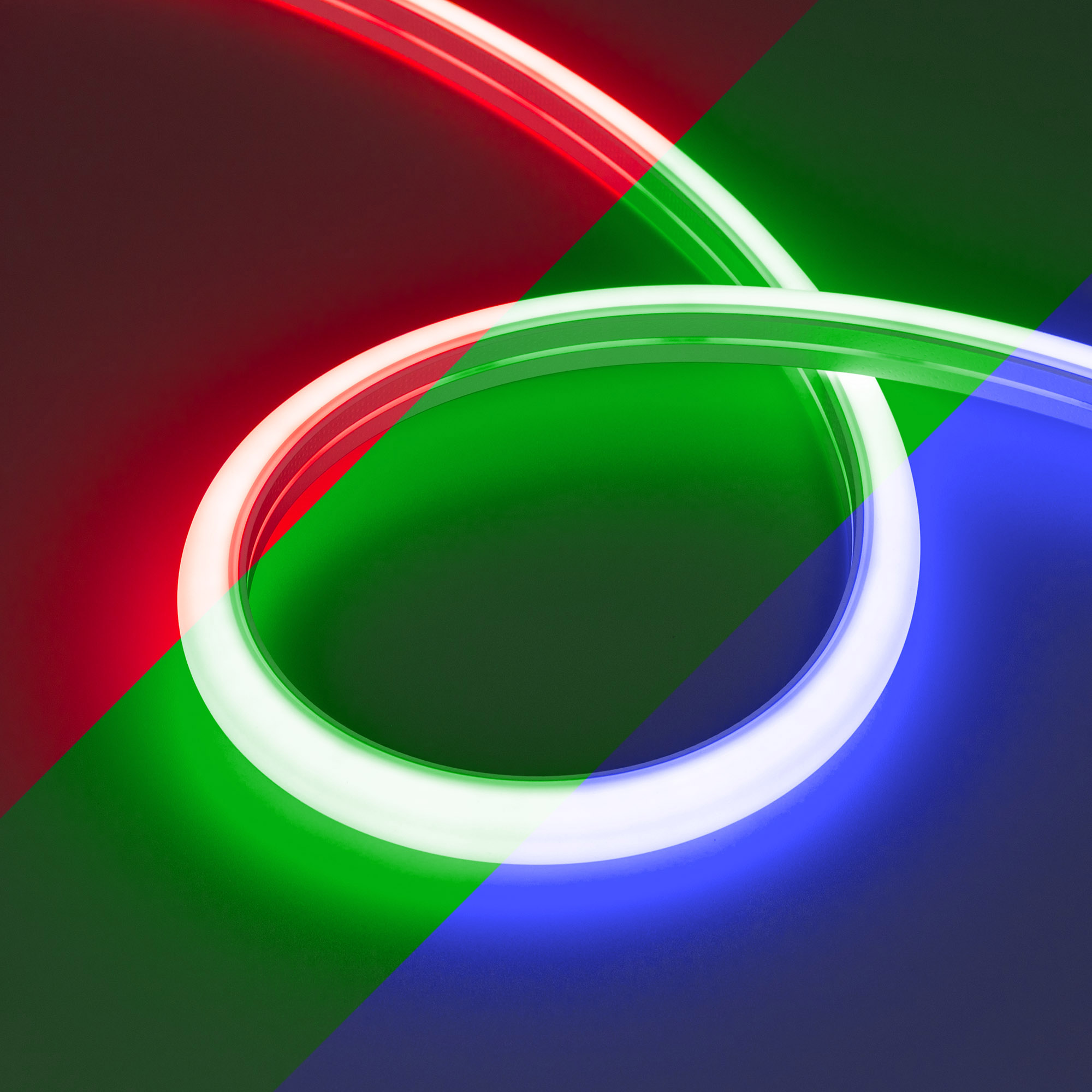 Лента герметичная MOONLIGHT-TOP-G120-16x15mm 24V RGB (12 W/m, IP67, 5m, wire x2) (Arlight, Вывод боковой, 3 года)