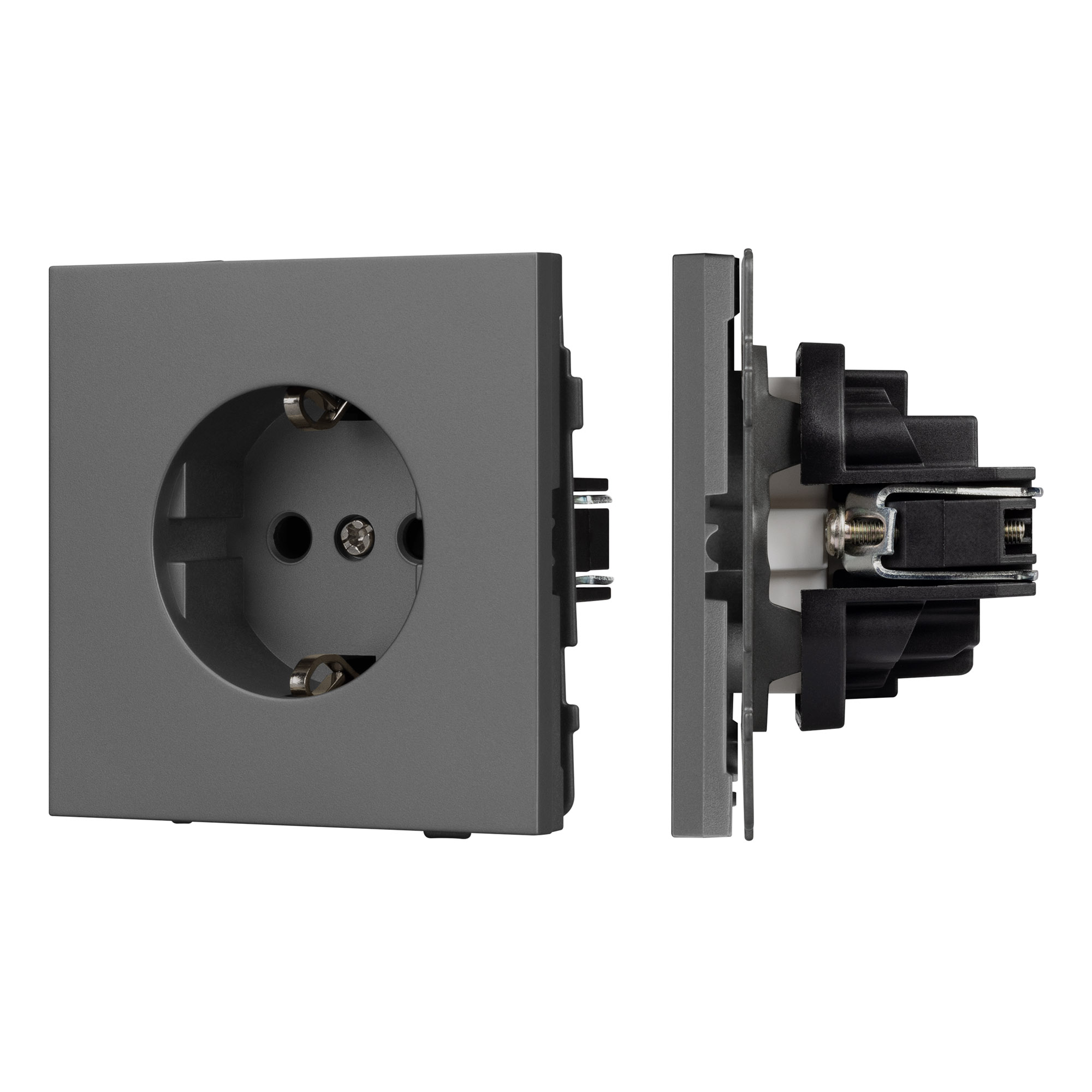 Механизм электрической розетки SCT-TENDO-MEU1-SFPL-GR (230V, 16A) (Arlight, Матовый графитовый)