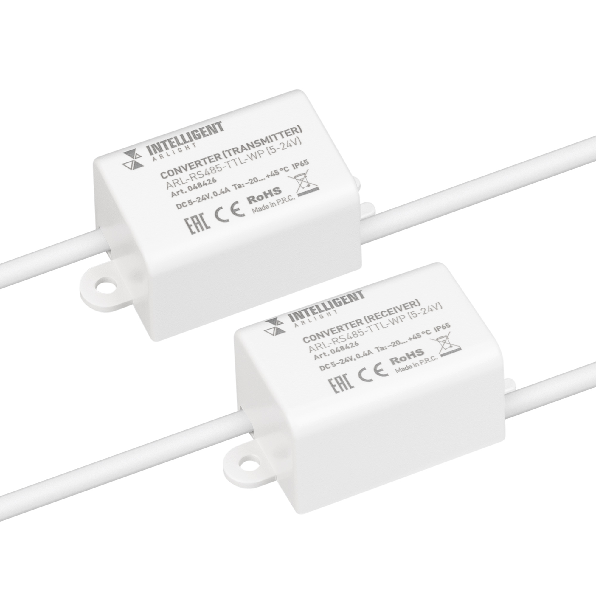 INTELLIGENT ARLIGHT Конвертер ARL-RS485-TTL-WP (5-24V) (IARL, IP65 Пластик, 3 года)