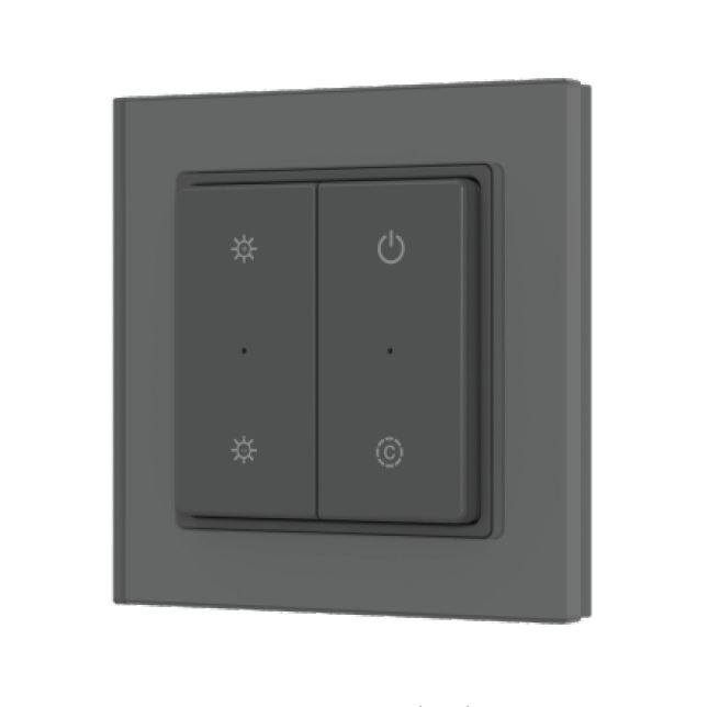 INTELLIGENT ARLIGHT Кнопочная панель SMART-RF-801-22-MULTI черная, квадрат. (3V, стекло, 2.4G) (IARL, IP20 Пластик, 5 лет)