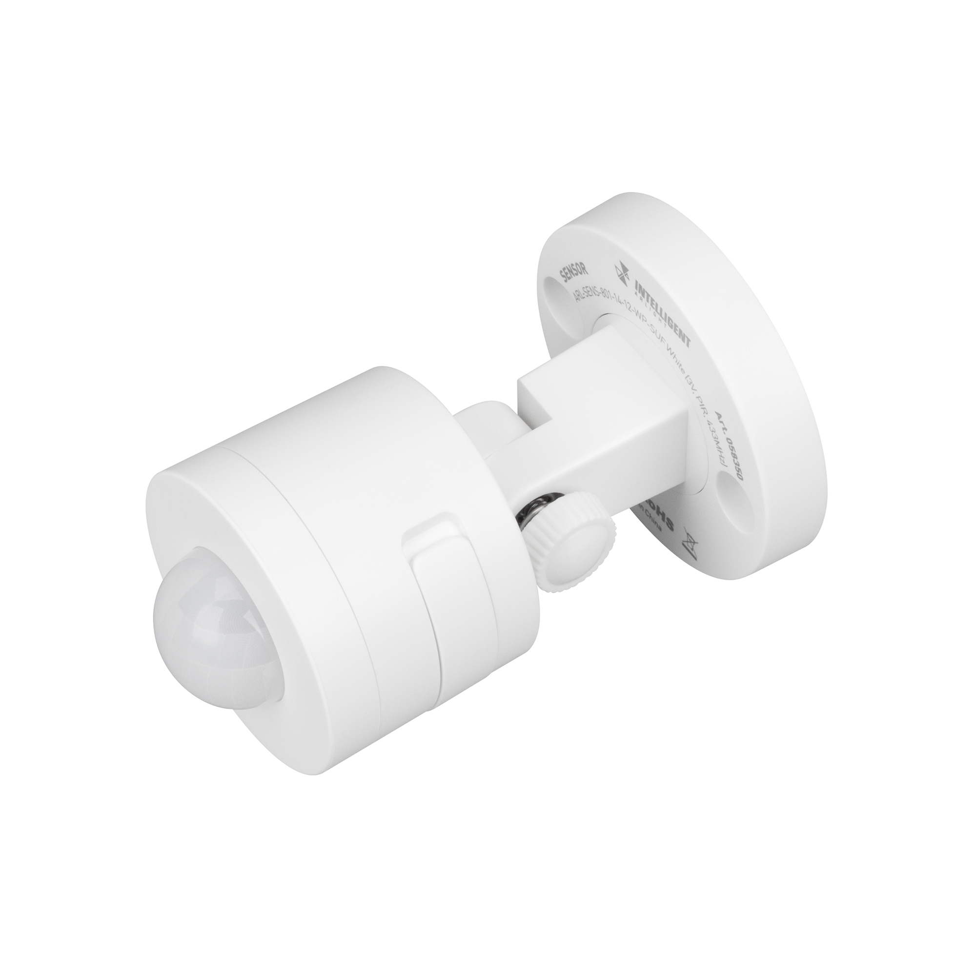 INTELLIGENT ARLIGHT Датчик движения ARL-SENS-801-14-12-WP-SUF White (3V, PIR, 433MHz) (IARL, IP65 Пластик, 3 года)