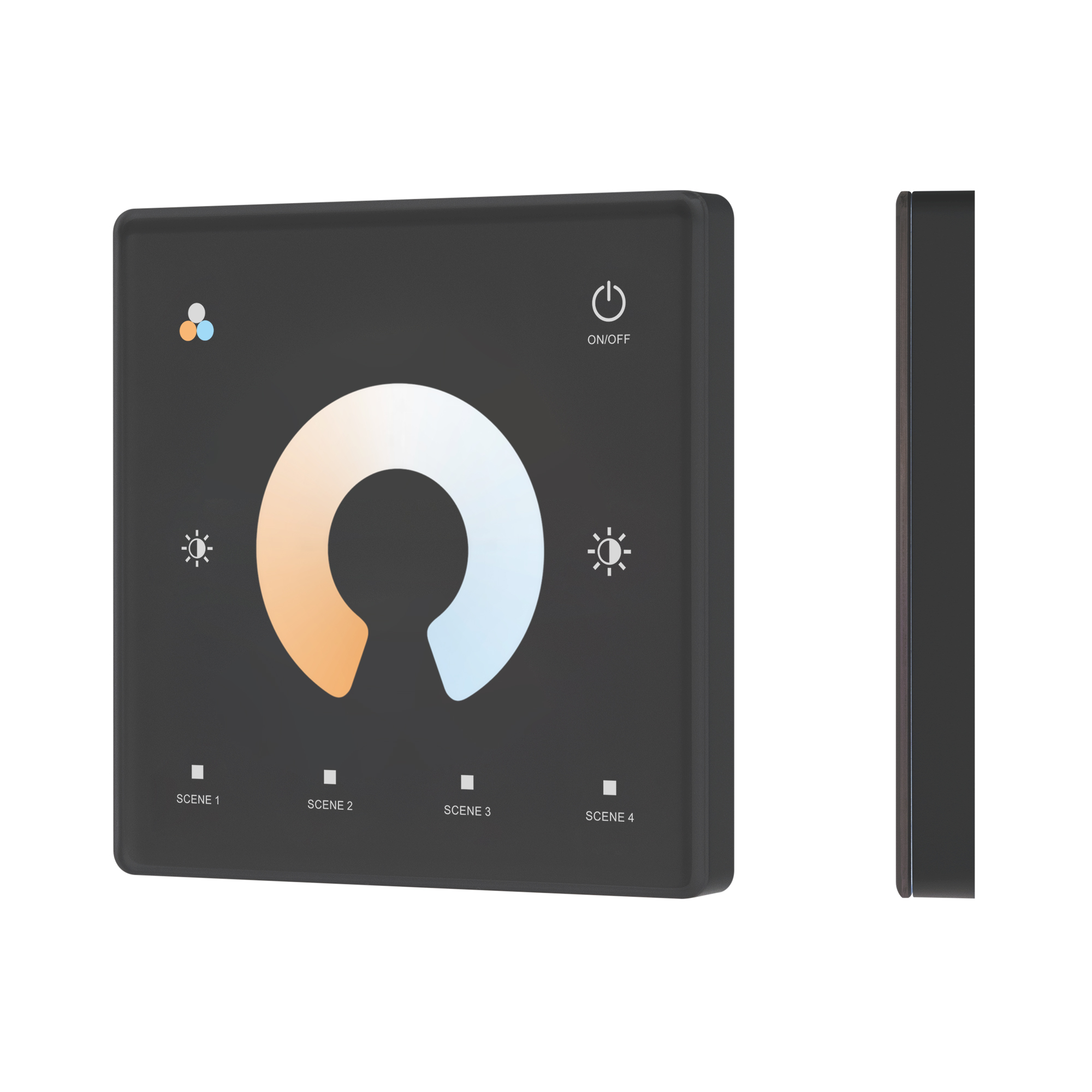 INTELLIGENT ARLIGHT Сенсорная панель SMART-RF-801-11-1G-4SC-MIX черный (3V, 2.4G) накладная (IARL, IP20 Пластик, 5 лет)
