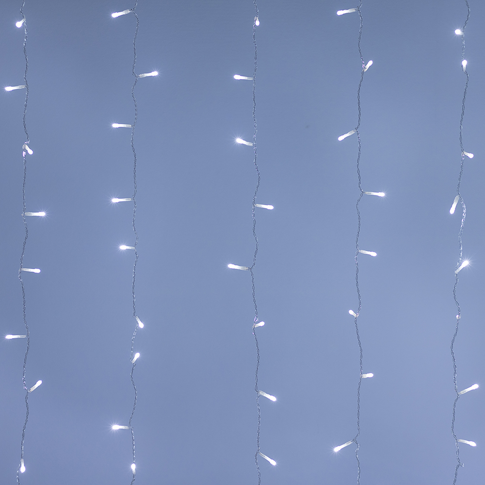 Светодиодная гирлянда ARD-CURTAIN-HOME-1500x1500-CLEAR-144LED White (230V, 6W) (Ardecoled, IP20)
