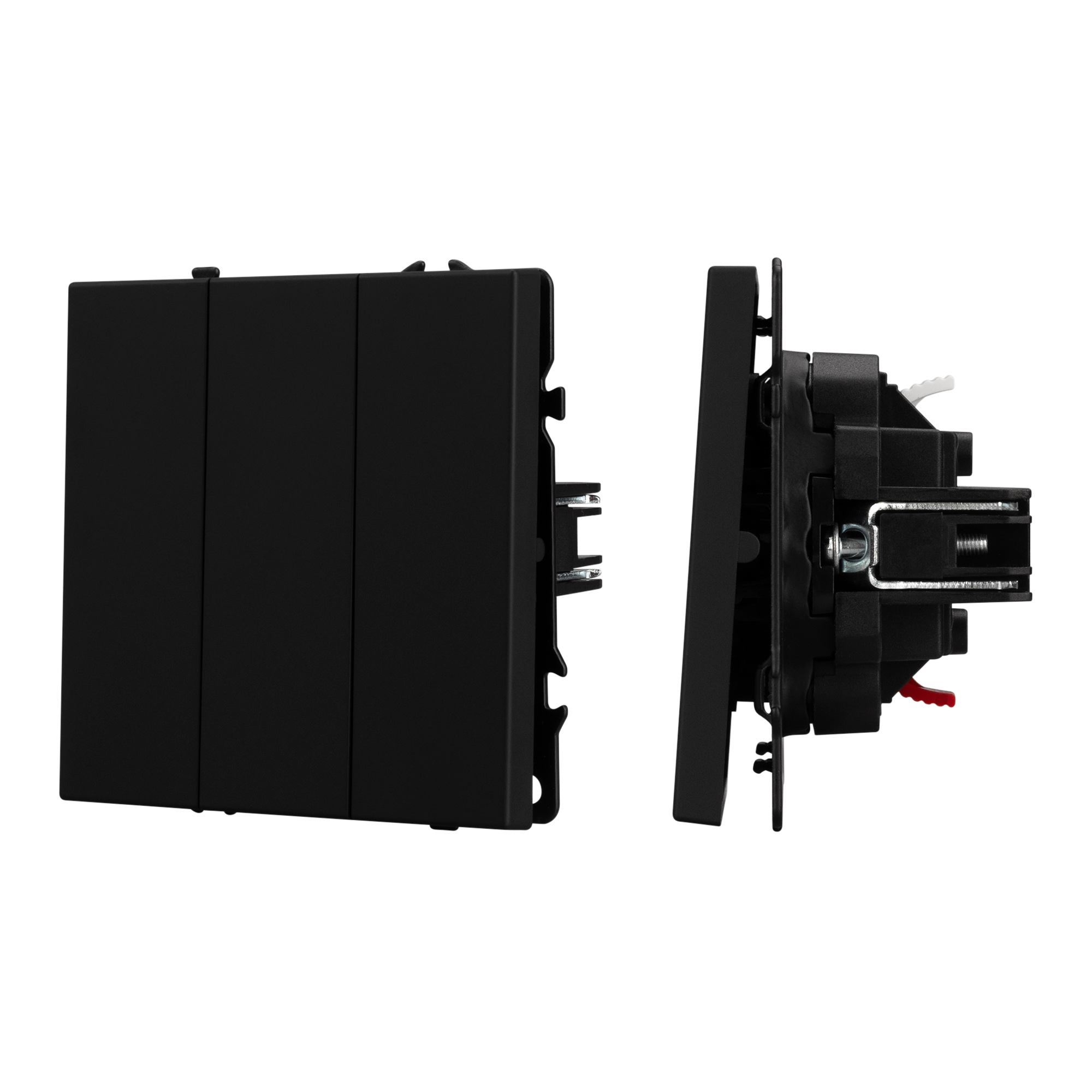 ARL NOBE Выключатель 3 кл софт-тач черный оникс SWT-MK03-SFPL-BK (250V, 10A) (Arlight, -)