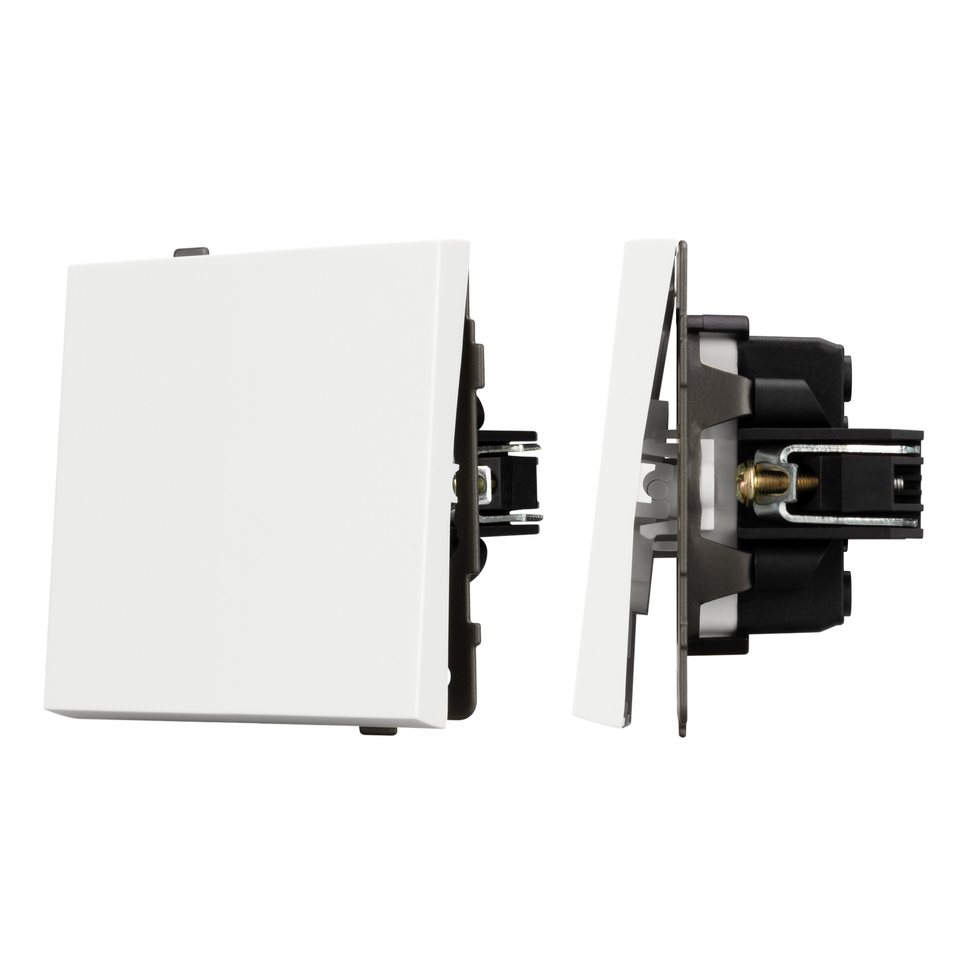 Механизм выключателя одноклавишный перекрёстный SWT-TENDO-MKX1-PL-WH (230V, 10A) (Arlight, Белый)