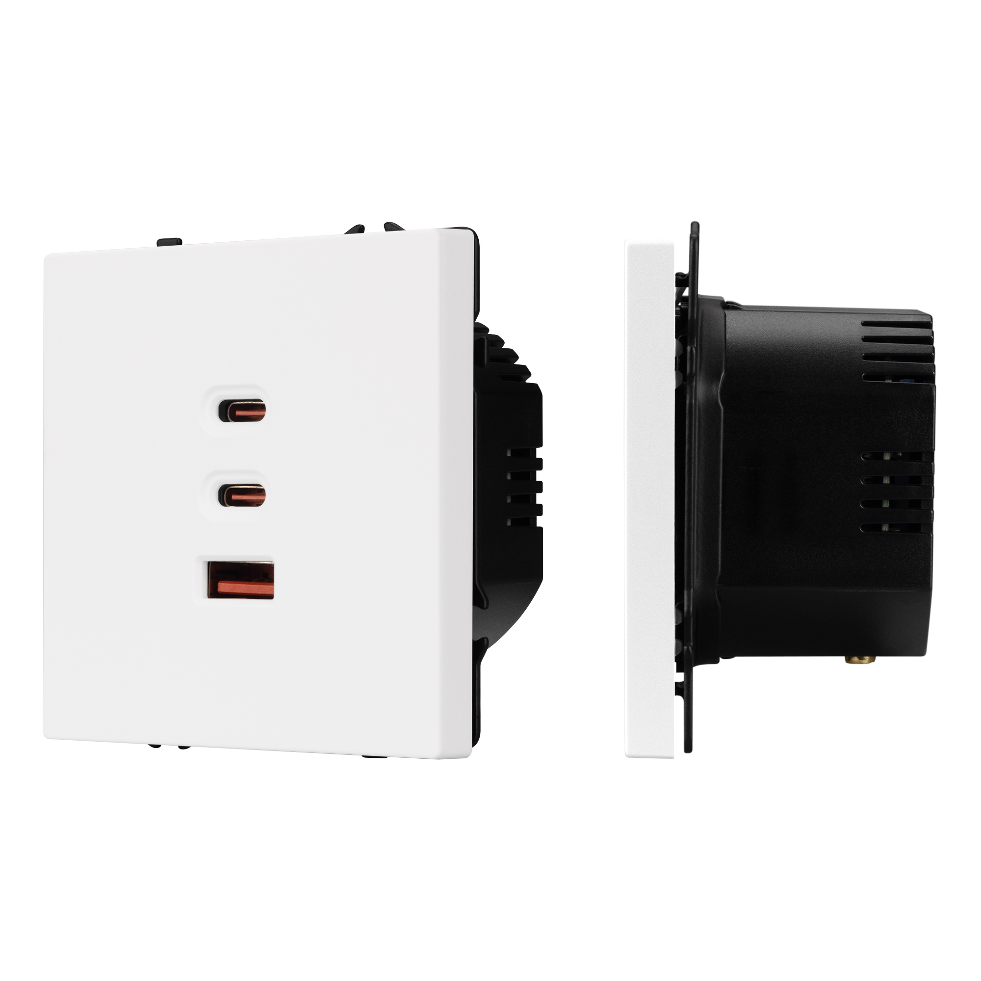 ARL NOBE USB Розетка тип А+С+С софт-тач белый кварц SCT-MUACC-SFPL-FC-WH (65W, QC3) (Arlight, -)