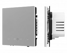 ARL NOBE Терморегулятор эл тёплый пол никель SWT-MTE-PL-IS (95-240V, 16A, датч пола + возд) (Arlight, -)