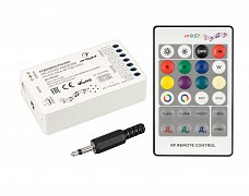 Аудиоконтроллер ARL-SOUND-RGB/RGBW (12-24V, 4x4A, RF ПДУ 24кн) (Arlight, IP20 Пластик, 3 года)