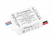 Блок питания ARPJ-SP-38160-PFC-TRIAC-MINI (6W, 19-38V, 160mA) (Arlight, IP65 Пластик, 5 лет)