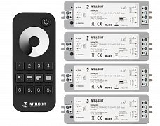 INTELLIGENT ARLIGHT Диммер SMART-SET-PWM-101-72-DIM-PD-SUF Black (5-36V, 1x8A, x4, ПДУ 13кн, 2.4G) (IARL, IP20 Пластик, 5 лет)