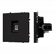 ARL NOBE Розетка телефонная софт-тач черный оникс SCT-MTL1-SFPL-BK (RJ-11, 4C) (Arlight, -)