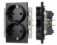 Механизм электрической розетки SCT-MEUD-PL-BK (250V, 16A) (Arlight, -)