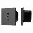 ARL NOBE USB Розетка тип А+С+С софт-тач серый базальт SCT-MUACC-SFPL-FC-GR (65W, QC3) (Arlight, -)