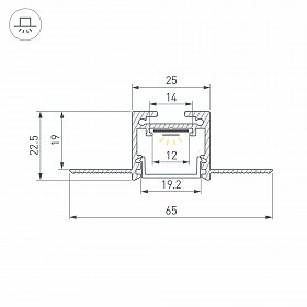 Профиль SL-LINIA20-FANTOM-2500 BLACK (Arlight, Алюминий)