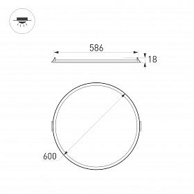 Светильник DL-EDGE-R600-50W Day4000 (WH, 115 deg, 230V) (Arlight, IP40 Металл, 3 года)