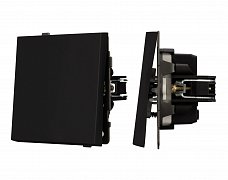 Механизм выключателя одноклавишный перекрёстный SWT-TENDO-MKX1-SFPL-BK (230V, 10A) (Arlight, Матовый черный)