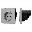 Механизм розетки с USB зарядкой SCT-NOBE-MUAA-SFPL-IS (230V, 16A) (Arlight, Никель)