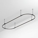 Основание ART-APRIORI-OVAL-ROD-400-3000x1000 (BK) (Arlight, IP20 Металл, 3 года)
