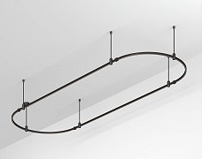 Основание ART-APRIORI-OVAL-ROD-400-3000x1000 (BK) (Arlight, IP20 Металл, 3 года)
