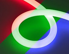 Лента герметичная MOONLIGHT-TOP-F280-D25mm 24V RGB 360deg (14.4 W/m, IP65, 3535, 5m, wire x1) (Arlight, Вывод прямой, 3 года)